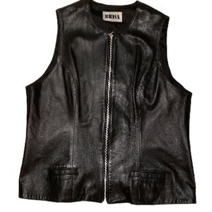 BRISA Vintage lamb Leather Vest